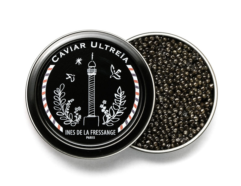Boite de caviar éditée en série limitée Ultreïa et Inès de La Fressange
