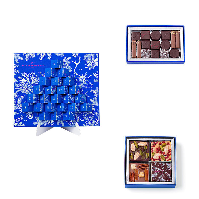 Calendrier de l'Avent, chocolat et palets La Maison du Chocolat