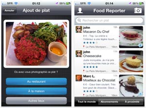 Food Reporter pour iPhone