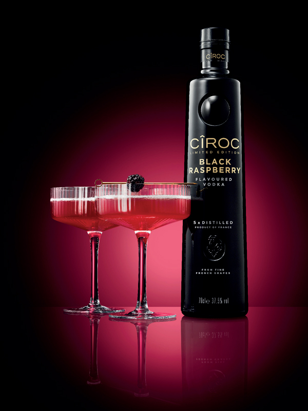 La vodka Cîroc Blackraspberry, bouteille du WE