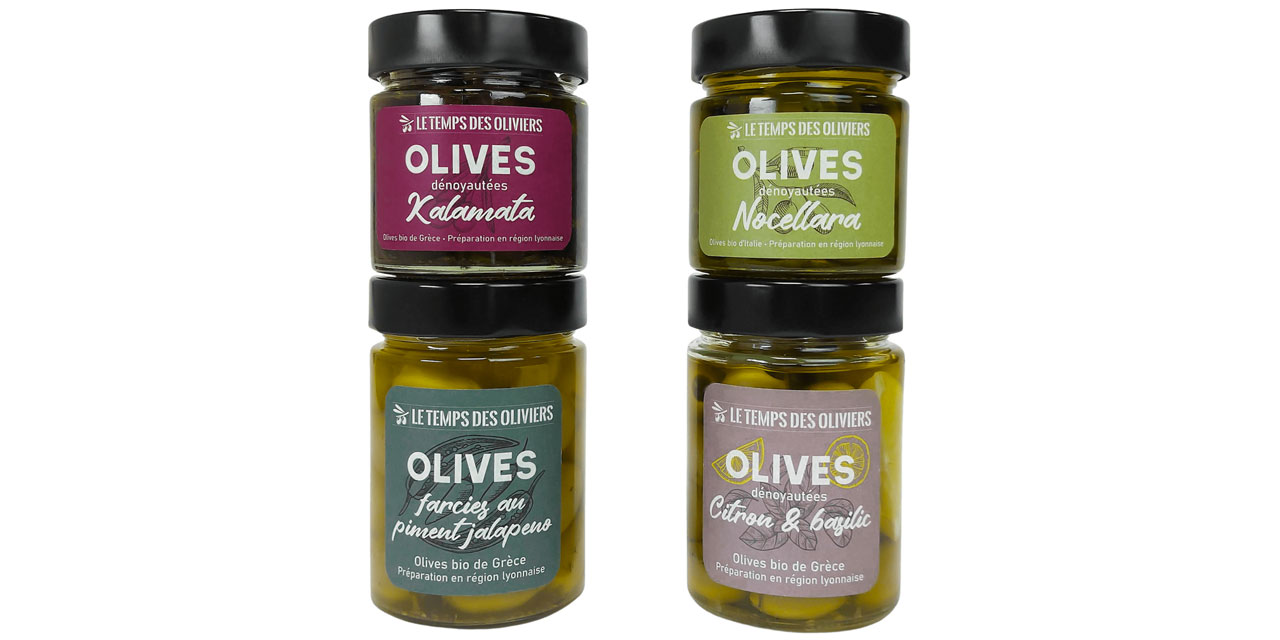 Les olives en bocaux consignés