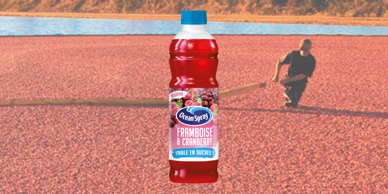 Ocean Spray lance sa nouvelle recette Cranberry Framboise 