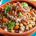 Recette du Riz aux lentilles et pois chiches à l'égyptienne