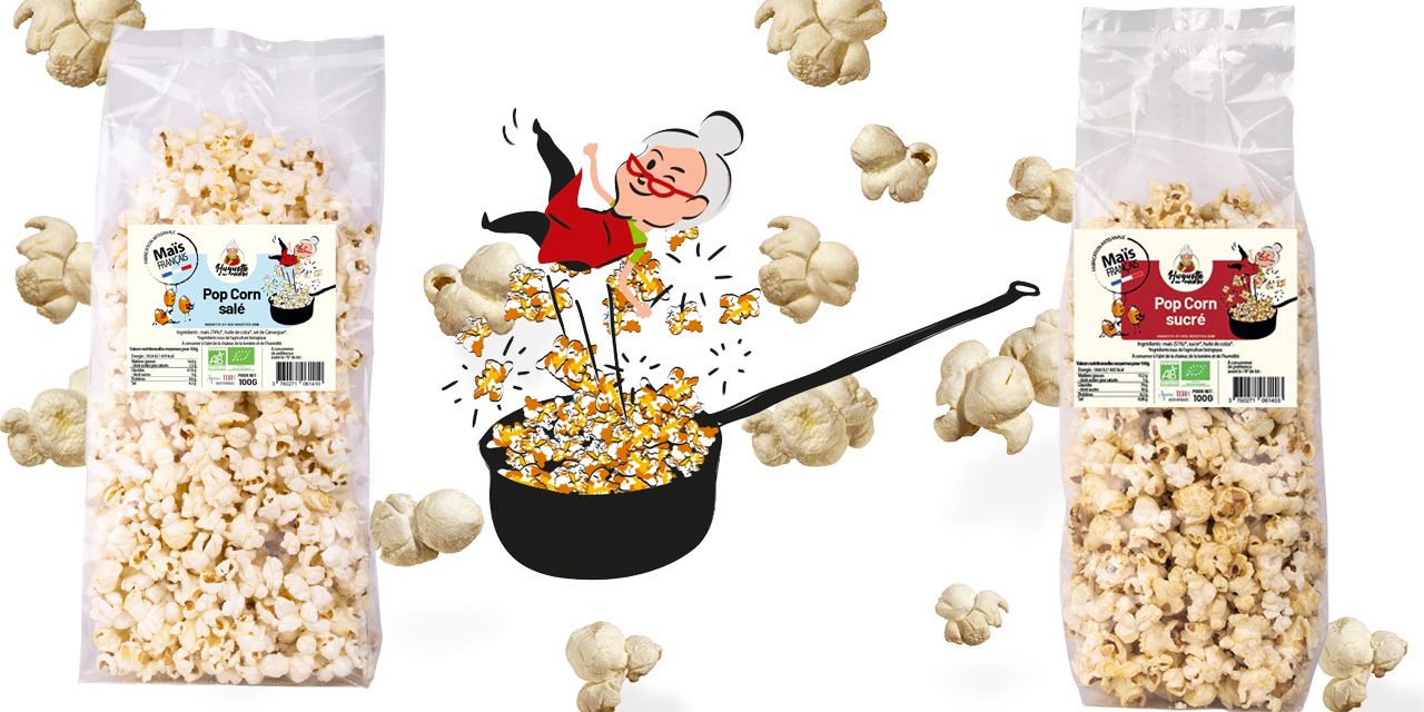 Vive le pop-corn bio d’Huguette et ses Recettes