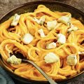 Pâtes crémeuses au butternut, chèvre frais et Sainte-Maure de Touraine AOP