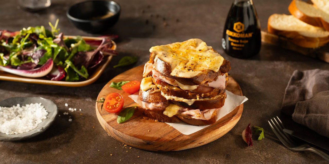 Croque-monsieur à la sauce soja sucrée Kikkoman