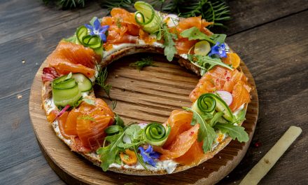 Couronne de Noël au saumon fumé et soda bread irlandais