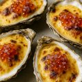 Huîtres gratinées à l'Entre-Deux-Mers et œufs de truite