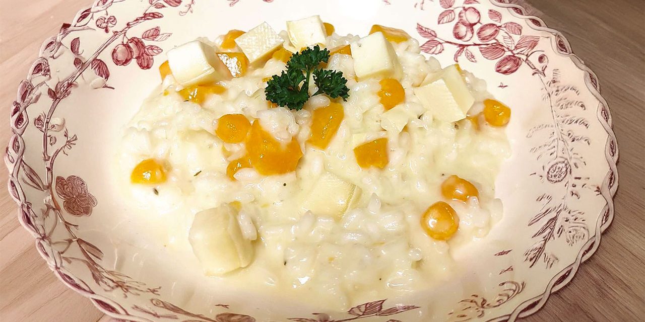Risotto à la courge butternut et au Reblochon
