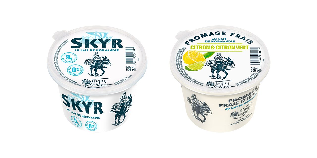 Fromage Frais Citron & Citron Vert et Skyr chez Isigny Sainte-Mère