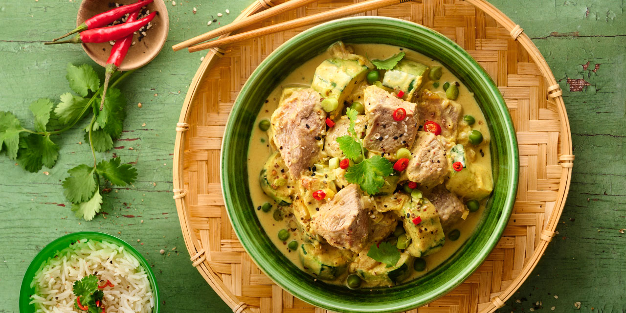 Sauté de veau au curry et courgettes