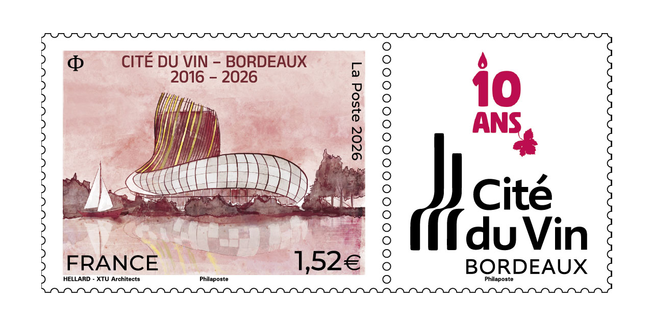 Cité du Vin à Bordeaux, 10 ans et timbrée