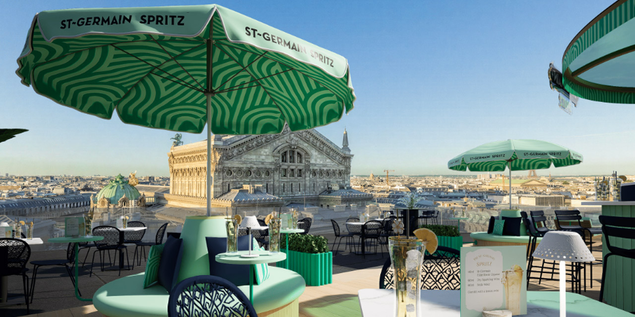 Bar éphémère St-Germain aux Galeries Lafayette