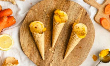 Glace à la carotte, cannelle et gingembre