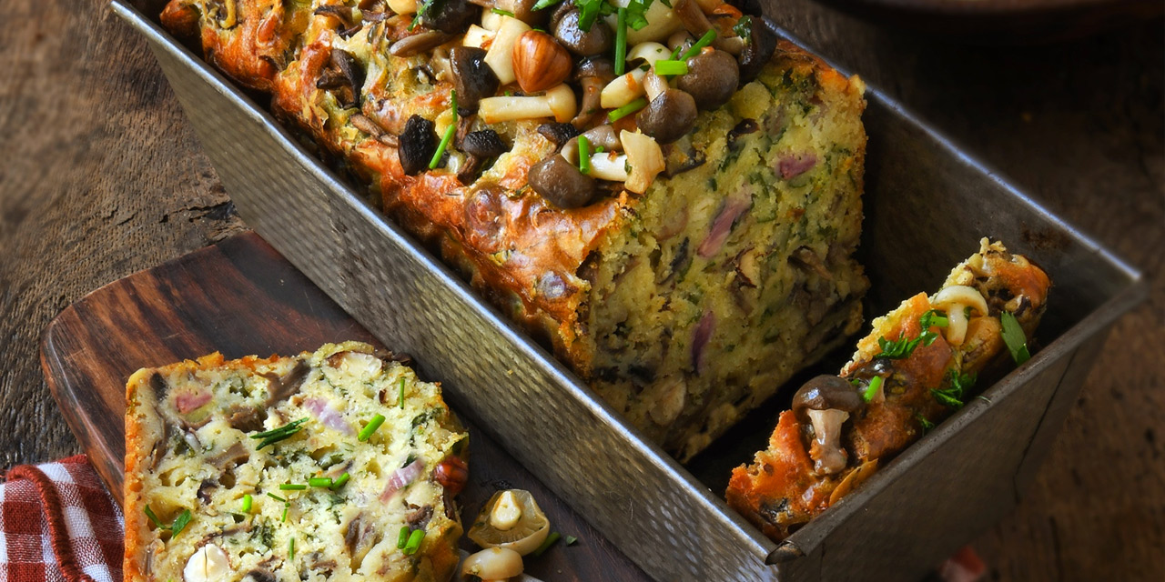 Cake aux champignons et Abondance