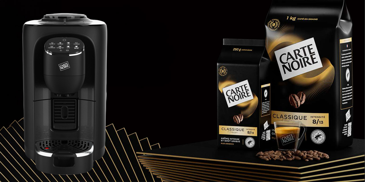 Carte Noire Classique en grain : nouveau look et machine à grain