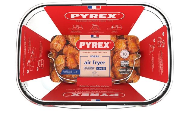 Plats Airfryer Pyrex : verre borosilicate & poignée amovible
