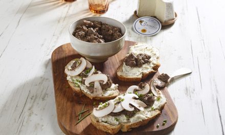 Tartine à la crème de Chaource et aux champignons